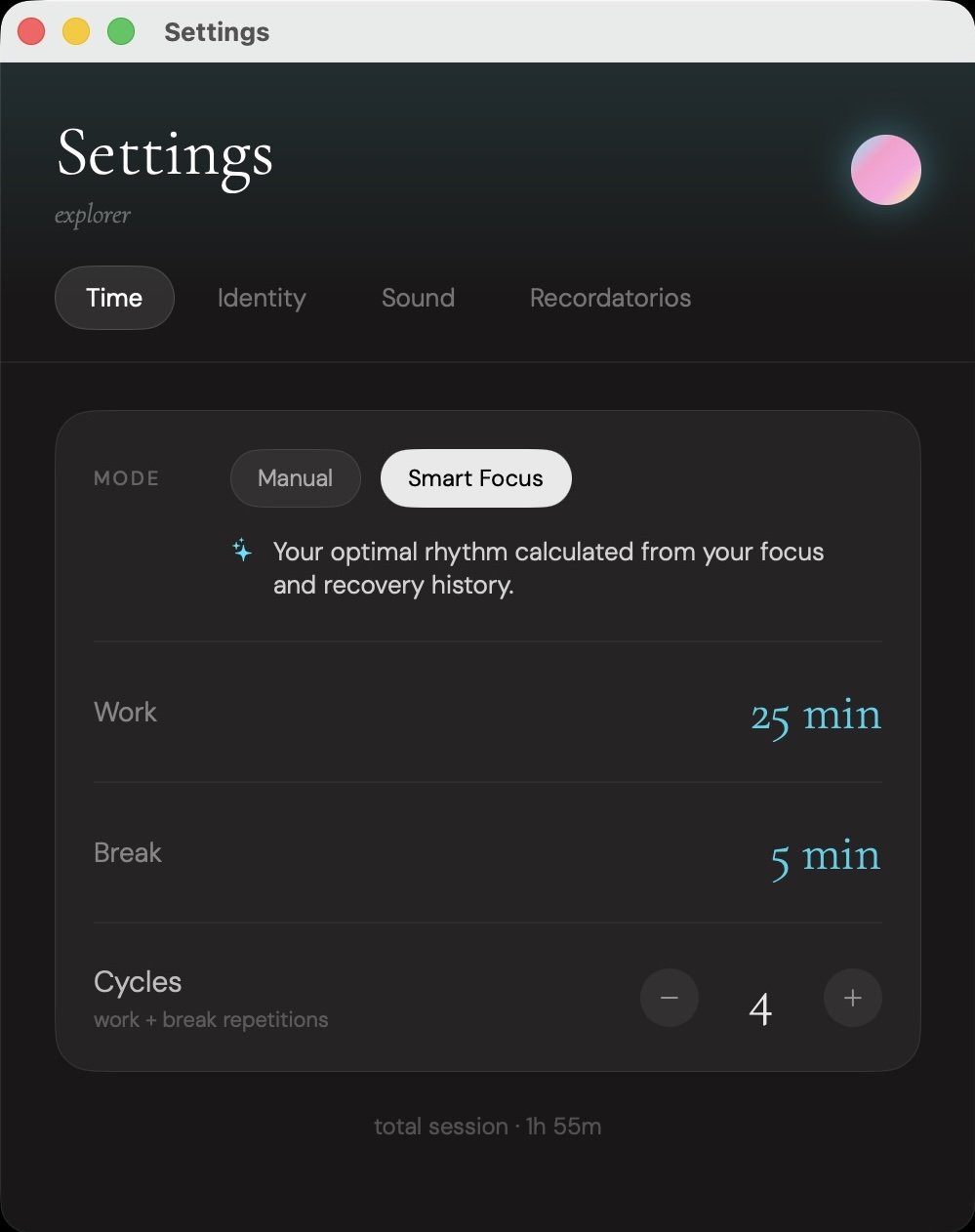 Smart Focus Settings